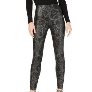 High-waisted Snake Skin Pants